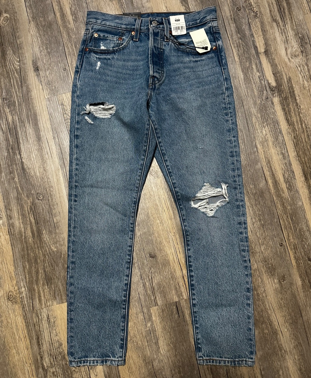 Levi’s Premium 501 Skinny High Rise Button Fly Jeans Women 26x28 NWT